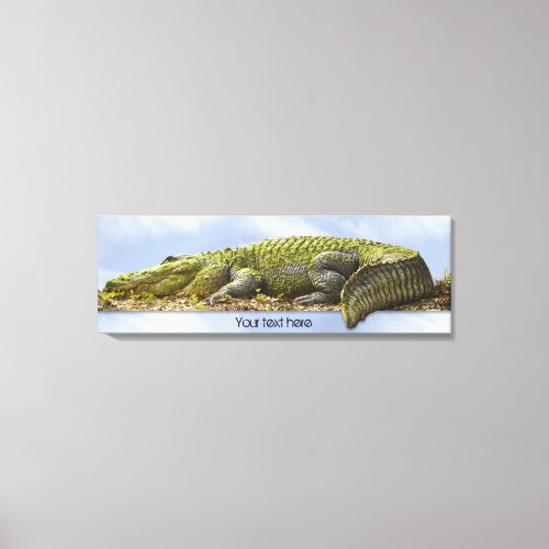 Huge Gator Panoramic Nature Photography OOB Effect Canvas Print