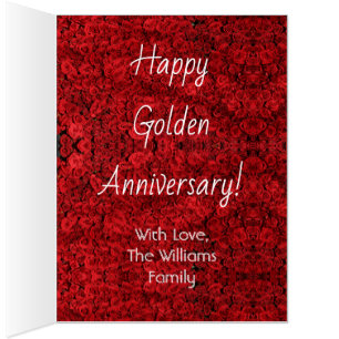 Huge Golden Anniversary Congratulations Roses Card