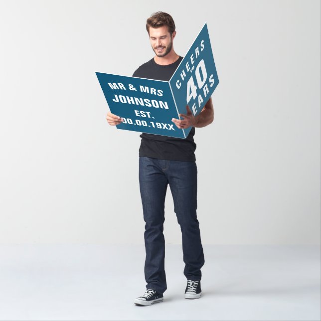 Huge greeting card for 40th wedding anniversary (In Situ)