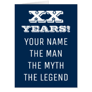 Huge greeting card with funny quote for men