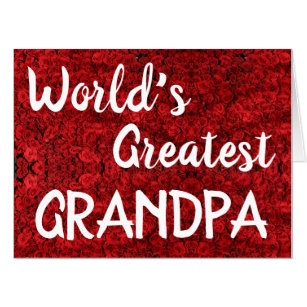 Huge Happy Father's Day Card Grandpa Roses Floral