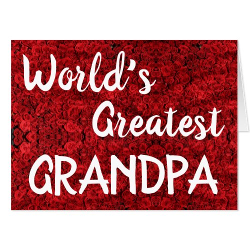 Huge Happy Fathers Day Card Grandpa Roses Floral