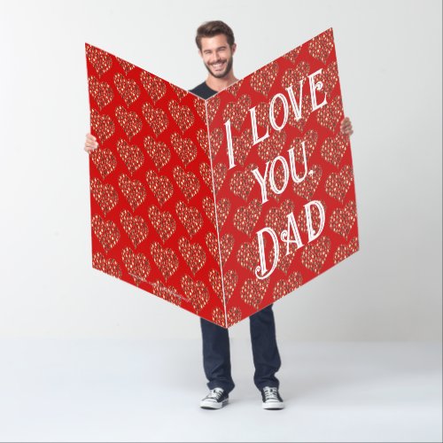 Huge Happy Fathers Day Card Hearts