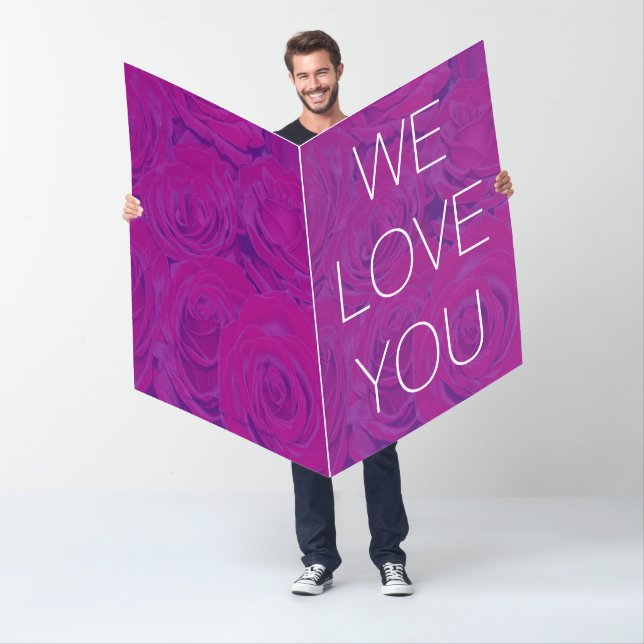 Huge Happy Mother's Day Card Purple Roses Floral (In Situ)