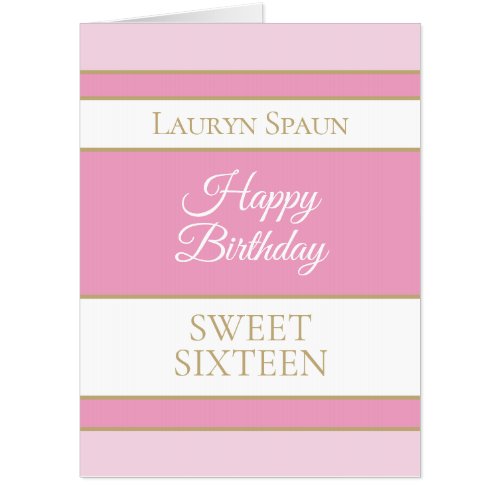 Huge Happy Sweet 16 birthday card