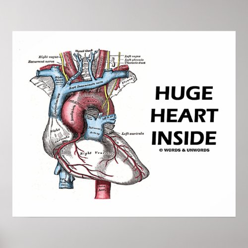 Huge Heart Inside Anatomical Heart Poster