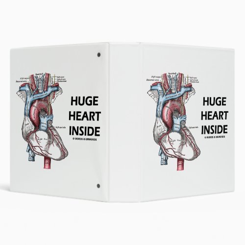 Huge Heart Inside Human Heart Anatomy Diagram 3 Ring Binder