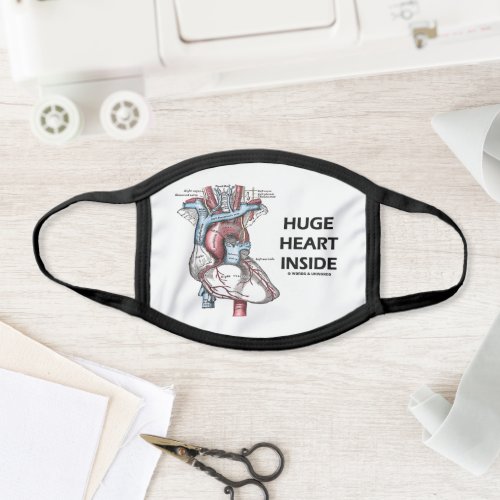 Huge Heart Inside Human Heart Anatomy Diagram Face Mask