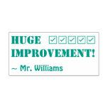 [ Thumbnail: "Huge Improvement!" + Educator Name Rubber Stamp ]
