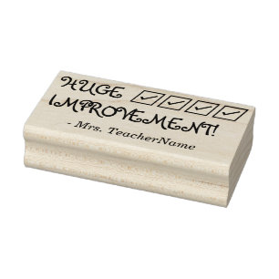 "HUGE IMPROVEMENT!" Grading Rubber Stamp