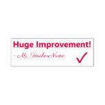 [ Thumbnail: "Huge Improvement!" + Tutor Name Rubber Stamp ]