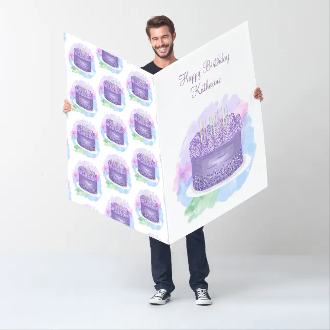 Huge Jumbo Sized Personalized Birthday Card | Zazzle