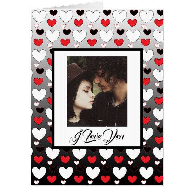 Huge Jumbo Sized Valentine's Day Personalized Pic  Card (Front)