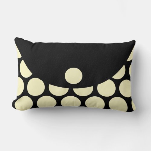 Huge Lemon Yellow Polka Dots on Black _ Clutch Lumbar Pillow