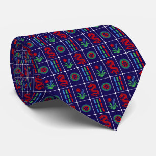 Huge Mahjong Tiles #4 Red Green Blue Navy Neck Tie