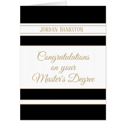 Huge Masters degree congrats card