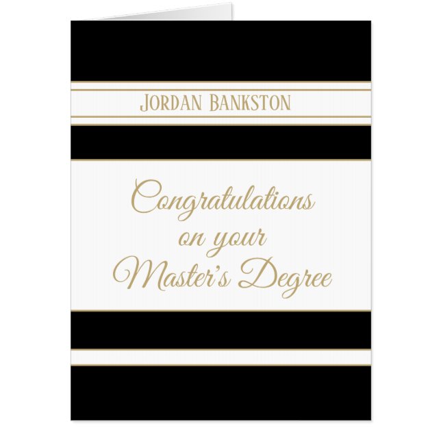 Huge Master's degree congrats card (Front)
