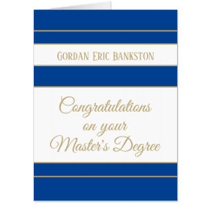 Huge Master's degree congrats card