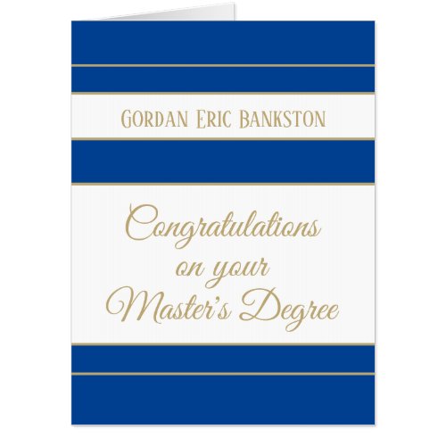 Huge Masters degree congrats card