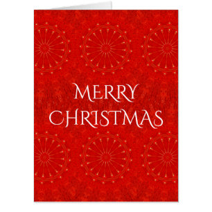 Huge Merry Christmas Card Red Kaleidoscope