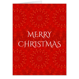 Huge Merry Christmas Card Red Kaleidoscope