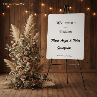 Huge Minimalist Wedding Welcome Sign | 24 x 36