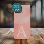 Huge Monogram - Danish Pastels Circles and Swirls Case-Mate iPhone 14 Pro Max Case<br><div class="desc">Neutral pink and pink mauve colors with a modern serif font for your monogram or other text. If your art still needs to be adjusted, click on the Customize This button. This will take you to a design area where you can move things around and even change fonts or color....</div>