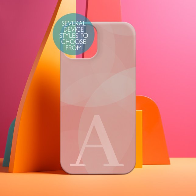 Huge Monogram - Danish Pastels Circles and Swirls Samsung Galaxy Case (Personalized Phone Case - Pick Your Device Style and Customize the Design)