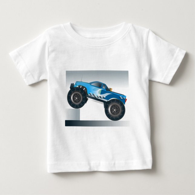 Huge Monster Truck Speedway-lover Design Baby T-Shirt (Front)
