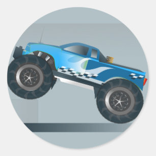 Huge Monster Truck Speedway-lover Design Classic Round Sticker