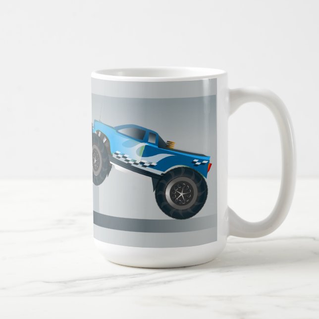 Huge Monster Truck Speedway-lover Design Coffee Mug (Right)
