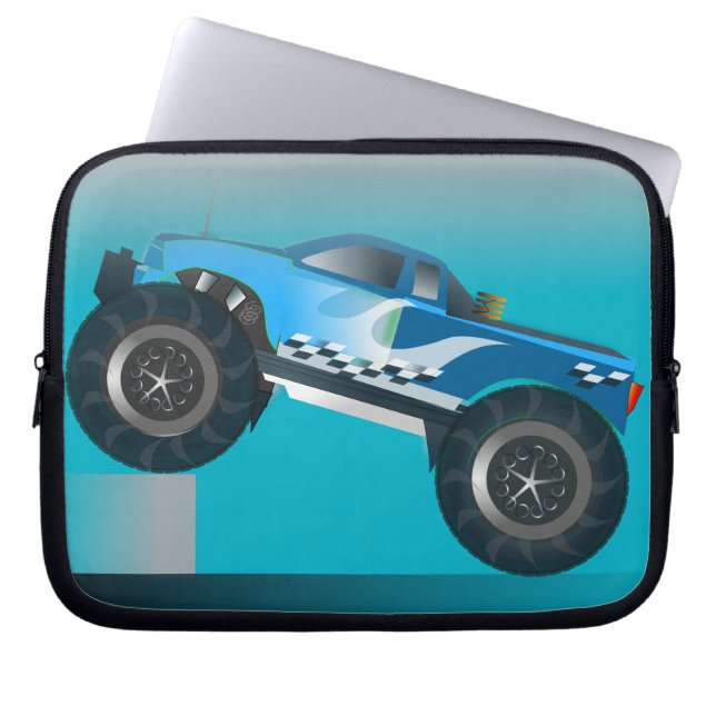 Huge Monster Truck Speedway-lover Design Laptop Sleeve (Front)