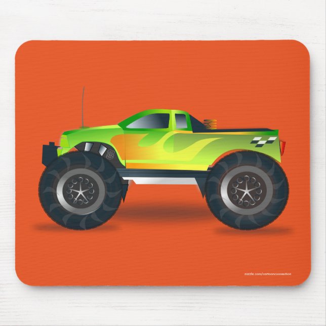 Huge Monster Truck Speedway-lover Design Mouse Pad (Front)