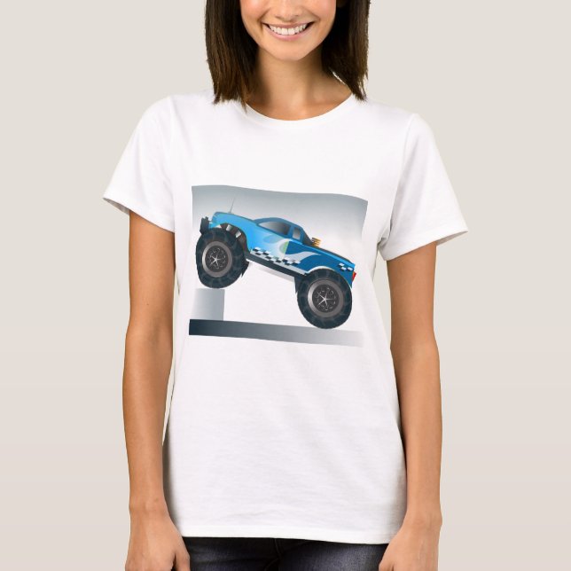 Huge Monster Truck Speedway-lover Design T-Shirt (Front)