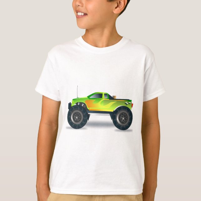 Huge Monster Truck Speedway-lover Design T-Shirt (Front)