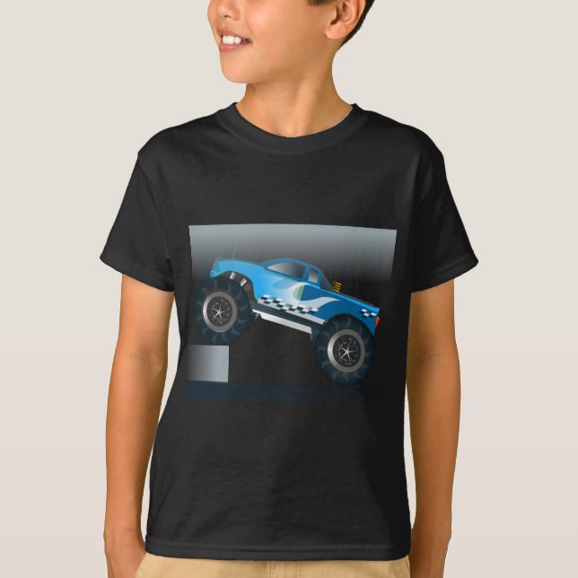 Huge Monster Truck Speedway-lover Design T-Shirt (Front)