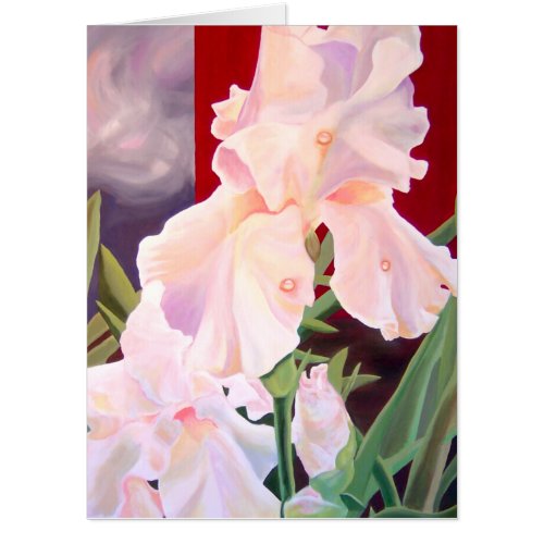 Huge Mothers Day White Iris Card