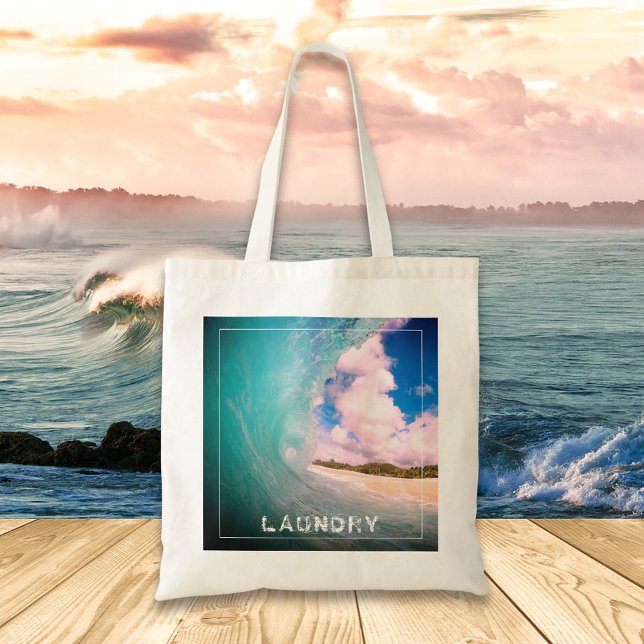 Huge Ocean Wave Laundry Tote Bag (Creator Uploaded)