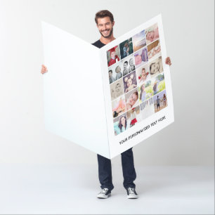Huge Personalized One Of A Kind Photo Collage Card