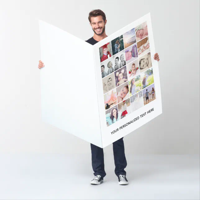 Huge Personalized One Of A Kind Photo Collage Card | Zazzle