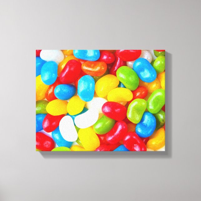 Huge Pile of Candy Jelly Beans Canvas Print (Front)