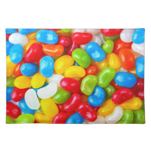 Huge Pile of Candy Jelly Beans Cloth Placemat