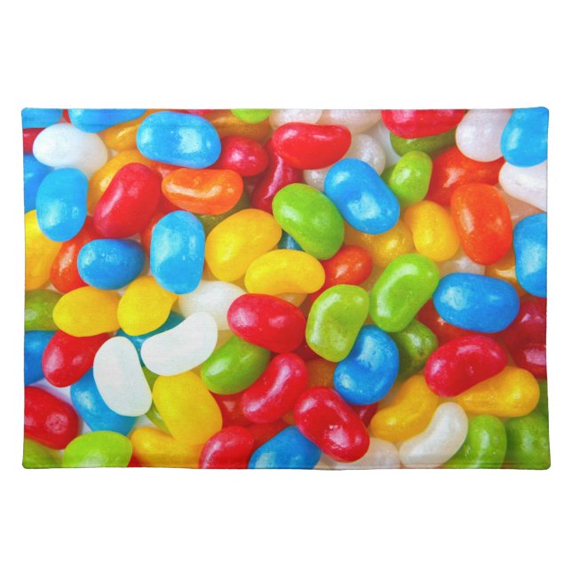 Huge Pile of Candy Jelly Beans Cloth Placemat (Front)