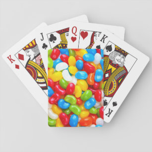 Huge Pile of Candy Jelly Beans Playing Cards