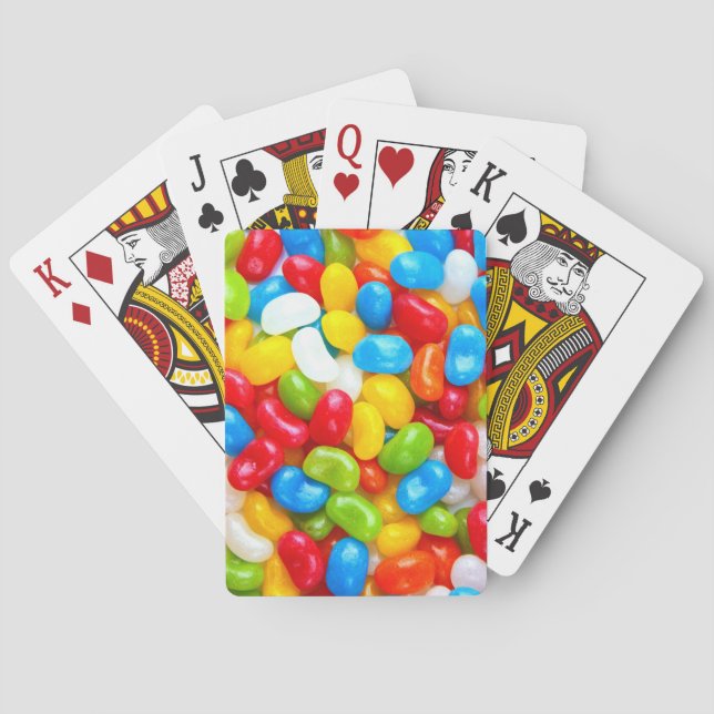 Huge Pile of Candy Jelly Beans Poker Cards (Back)