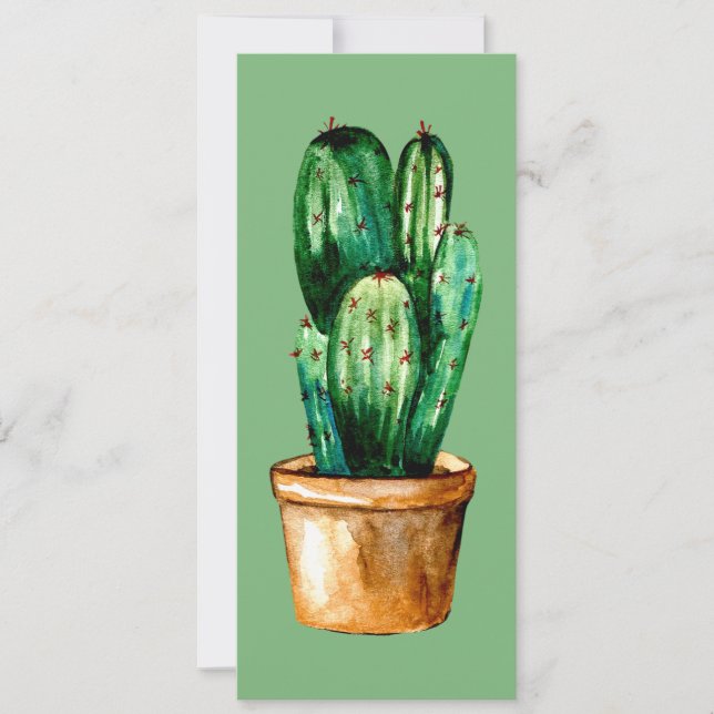 Huge Potted Cactus Book Mark (Front)