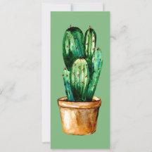 Huge Potted Cactus Book Mark
