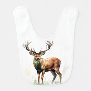 Huge Racked Deer Baby Bib
