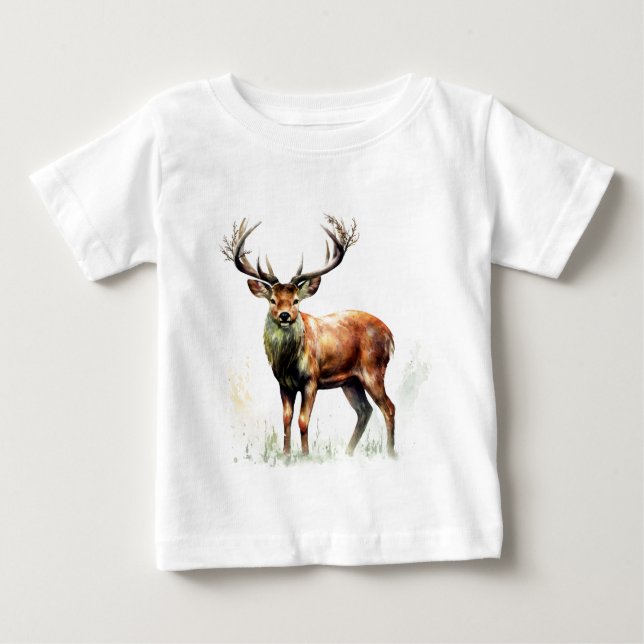 Huge Racked Deer  Baby T-Shirt (Front)