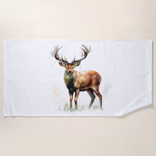 Huge Racked Deer Beach Towel
